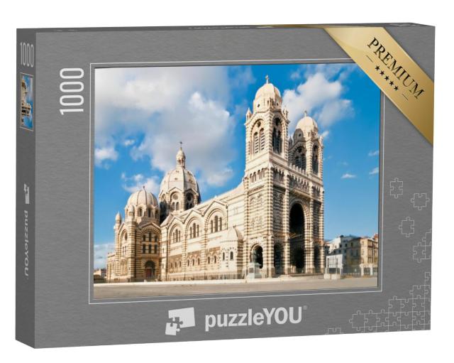 Puzzel 1000 stukjes „Cathedral de la Major, bezienswaardigheid van Marseille, Frankrijk“