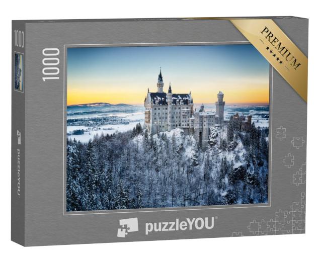 Puzzel 1000 stukjes „Kasteel Neuschwanstein in de winter“