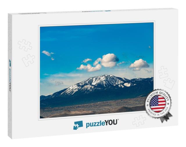 Snow Covered Slide Mountain or Mt. Rose, South of Reno, N... Jigsaw Puzzle