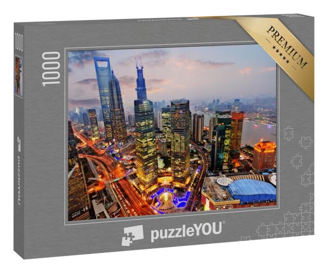 Puzzle „Blick vom Oriental Pearl Fernsehturm in Shanghai“