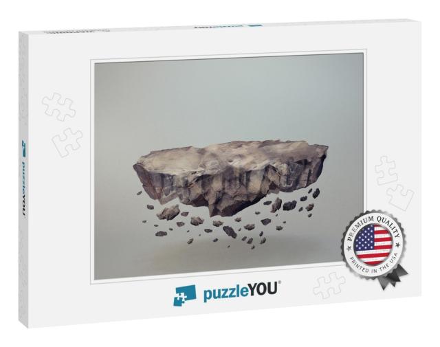 Floating Rock Surface with Crumbling Stones... Jigsaw Puzzle