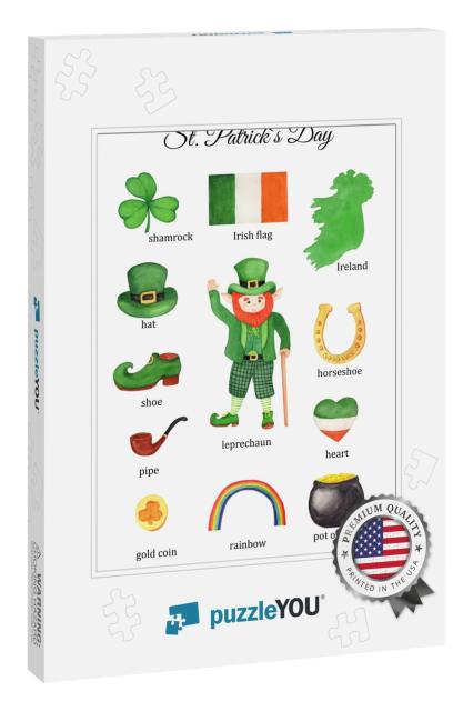St Patrick`S Day Poster. Educational Poster for Ki... Jigsaw Puzzle