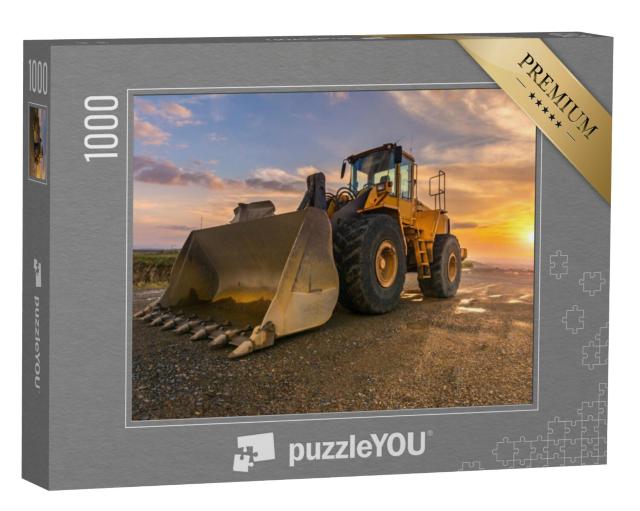 Puzzel 1000 stukjes „Graafmachine bouwt een nieuwe weg“