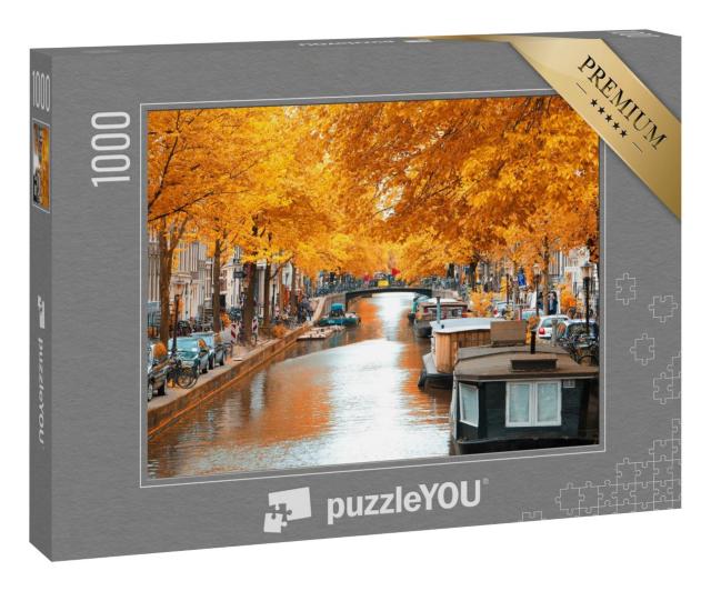 Puzzle 100 Teile „Amsterdam Herbst. schöne Orte in Europa“