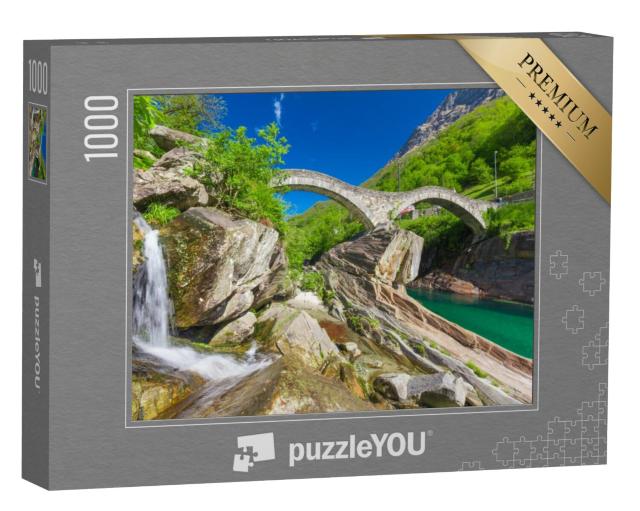 Puzzel 1000 stukjes „Stenen brug met dubbele boog bij Ponte dei Salti“