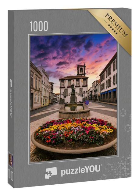 Puzzle 1000 Teile „Rathaus in Ponta Delgada, Azoren, Portugal“