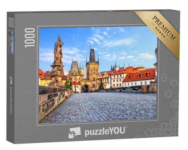 Puzzel 1000 stukjes „Karelsbrug over de Moldau in Praag, Tsjechië“