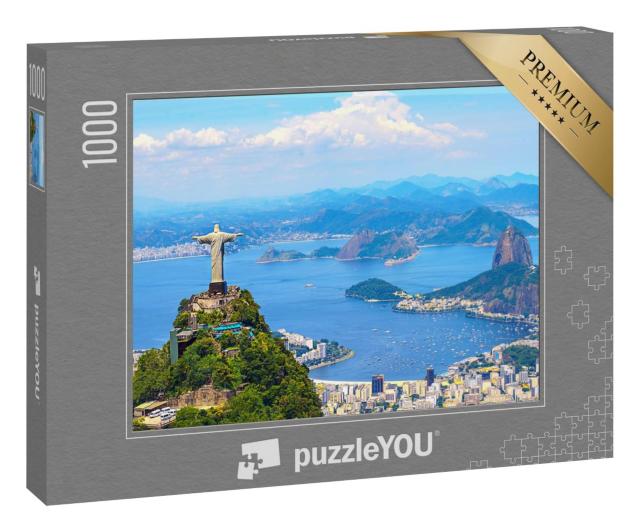 Puzzle 1000 Teile „Luftaufnahme von Rio de Janeiro mit Cristo Redentor, Brasilien“