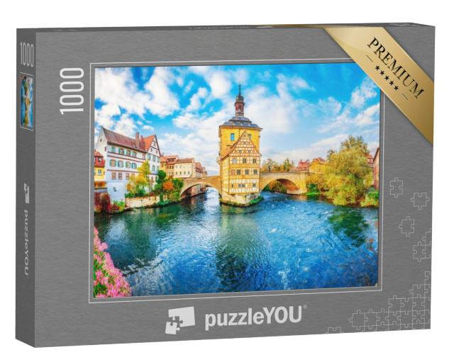 Puzzel 1000 stukjes „Romantische oude binnenstad Bamberg, Duitsland“