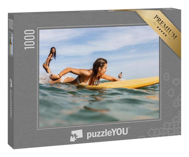 Puzzle 1000 Teile „Surf-Babes auf ihren Longboards“