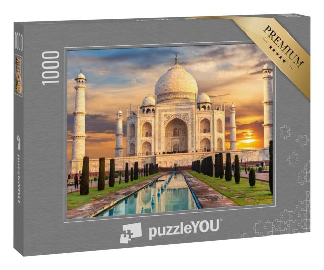 Puzzle „Taj Mahal bei Sonnenuntergang, Indien, Agra“