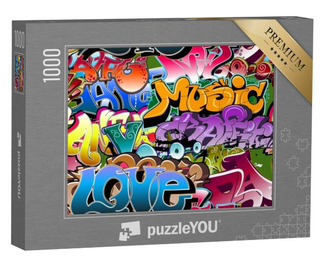 Puzzel 1000 stukjes „Kleurrijke graffiti“