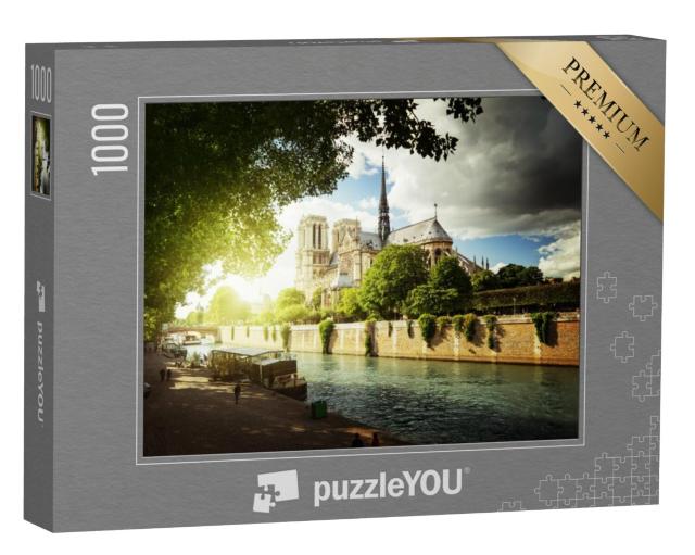 Puzzel 1000 stukjes „Seine en Notre Dame de Paris, Frankrijk“