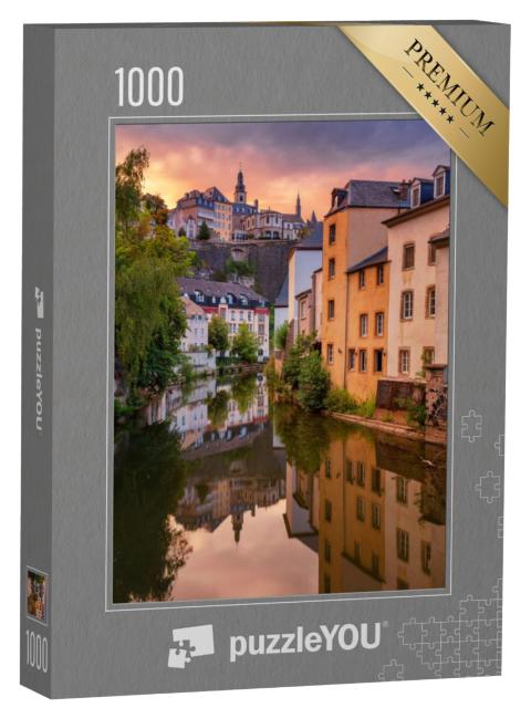 Puzzel 1000 stukjes „Stadsgezicht van de oude stad Luxemburg“