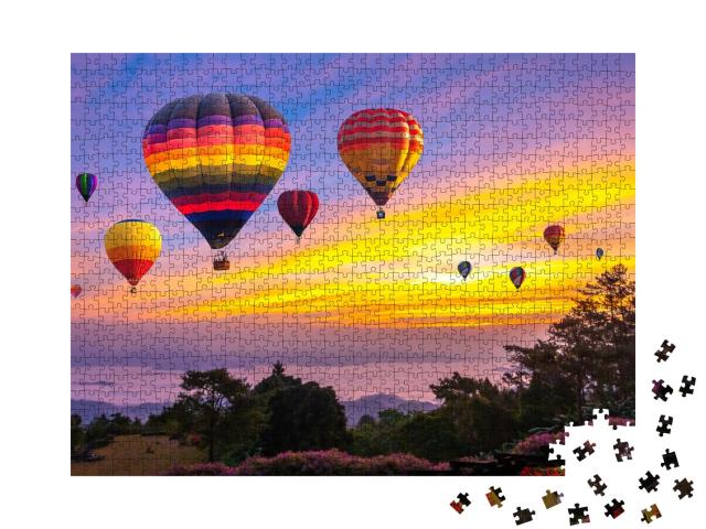Puzzle 1000 Teile „Heißluftballons über Chiang Mai, Thailand“