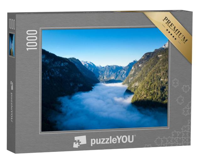 Puzzel 1000 stukjes „Königssee: een prachtig natuurlijk meer, Berchtesgadener Land, Beieren“