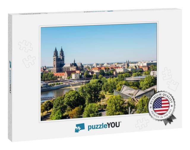 Magdeburg, Capital City in Saxony Anhalt in Germany... Jigsaw Puzzle