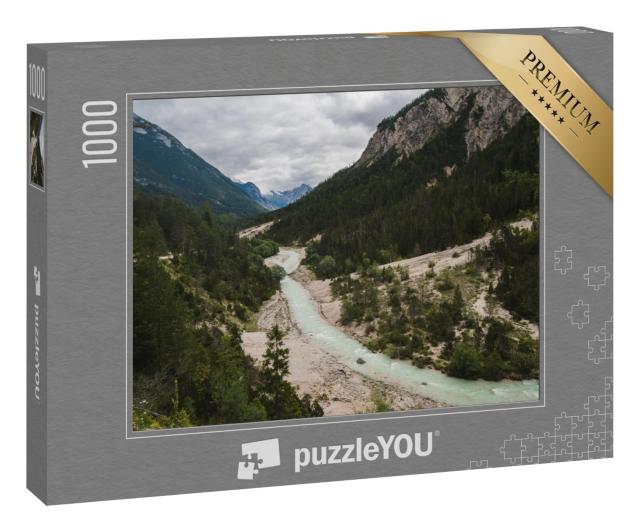 Puzzle 1000 Teile „Wilde Isar in den österreichische Alpen“
