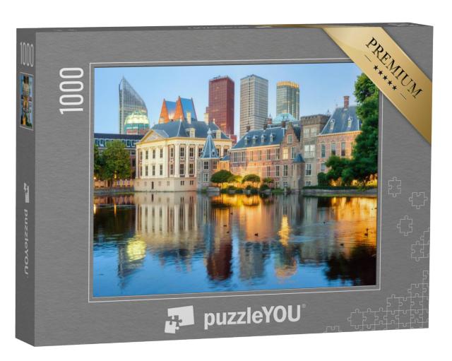 Puzzel 1000 stukjes „Het centrum van Den Haag, uitzicht op Kasteel Binnenhof“