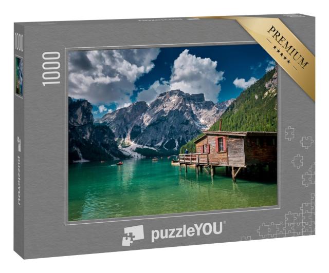 Puzzle „Landschaft um den Pragser Wildsee in den Dolomiten, Italien“