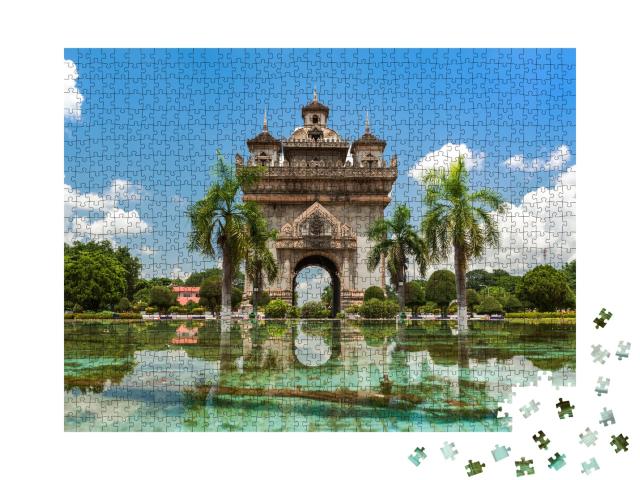 Puzzle 1000 Teile „Patuxai-Denkmal in Vientiane“