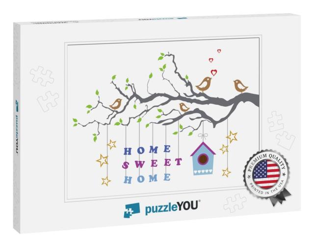 Home Sweet Home Moving-In New House Greeting Card... Jigsaw Puzzle