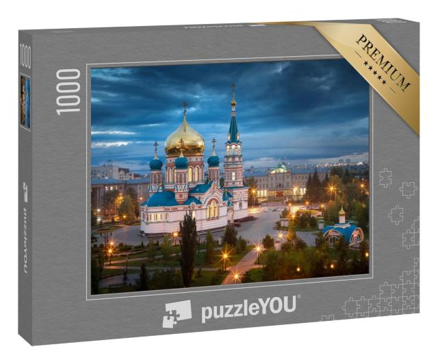 Puzzle 1000 Teile „Mariä-Himmelfahrt-Kathedrale, Omsk, Russland“