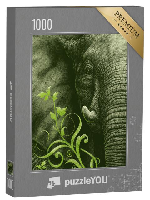 Puzzel 1000 stukjes „Olifant“