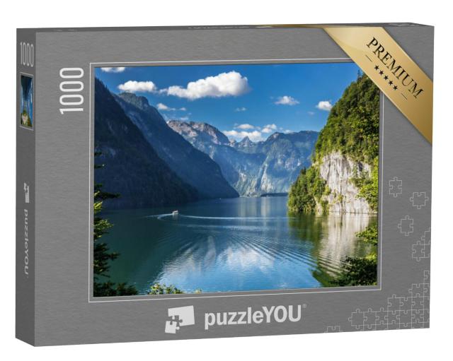 Puzzel 1000 stukjes „Idyllisch alpenmeer: Königssee, Berchtesgaden, Beieren“