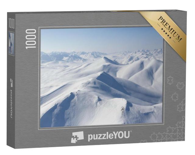 Puzzel 1000 stukjes „Prachtig arctisch landschap vanuit de lucht, Siberië, Rusland“