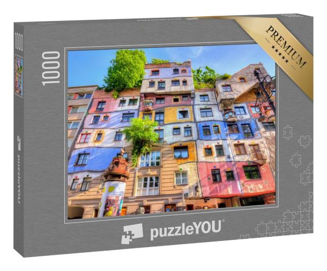 Puzzle 1000 Teile „Hundertwasserhaus in Wien, Österreich“