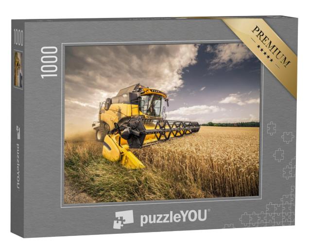 Puzzel 1000 stukjes „Maaidorser tijdens de tarweoogst“