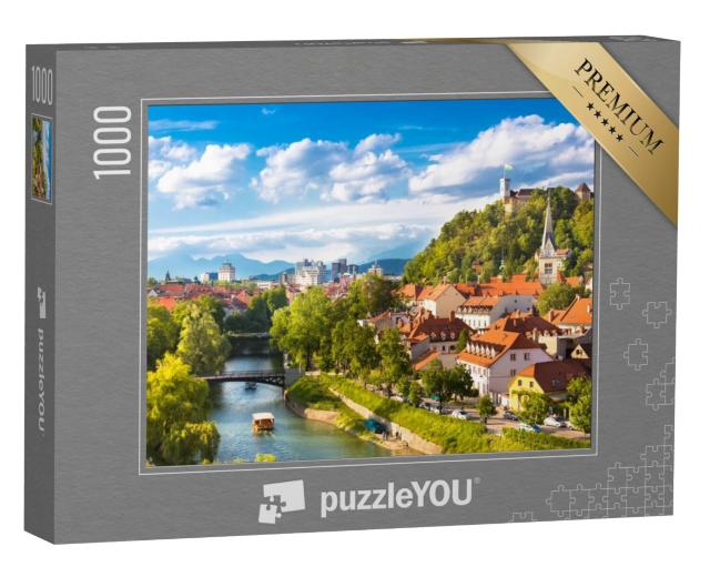 Puzzel 1000 stukjes „Stadsgezicht van de Sloveense hoofdstad Ljubljana“