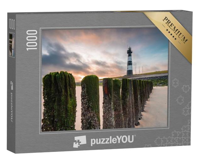 Puzzel 1000 stukjes „De vuurtoren van Breskens, Zeeland“