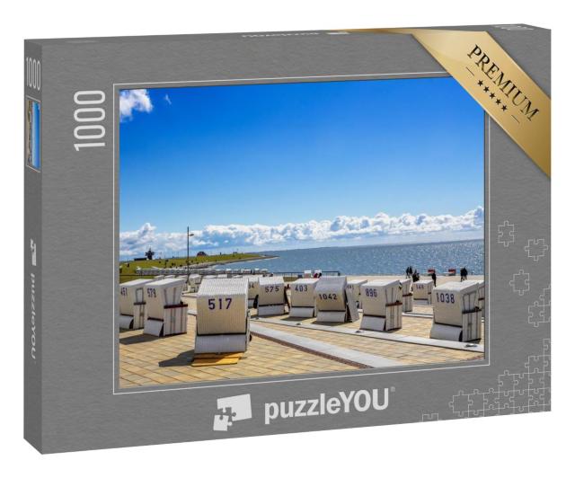 Puzzle 1000 Teile „Strandkörbe in Büsum, Nordsee, Deutschland“