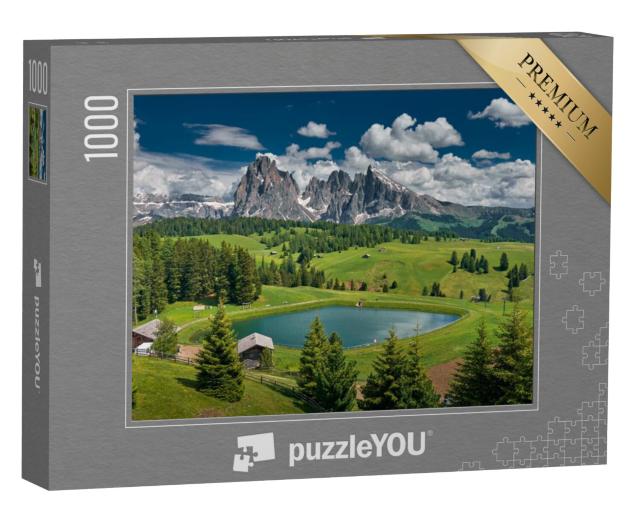 Puzzel 1000 stukjes „Landschap rond de Seiser Alm, Dolomieten, Zuid-Tirol“