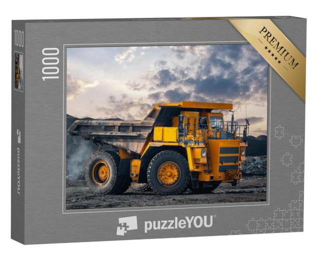 Puzzel 1000 stukjes „Mijnwagen beweegt in dagbouwkolenmijn“