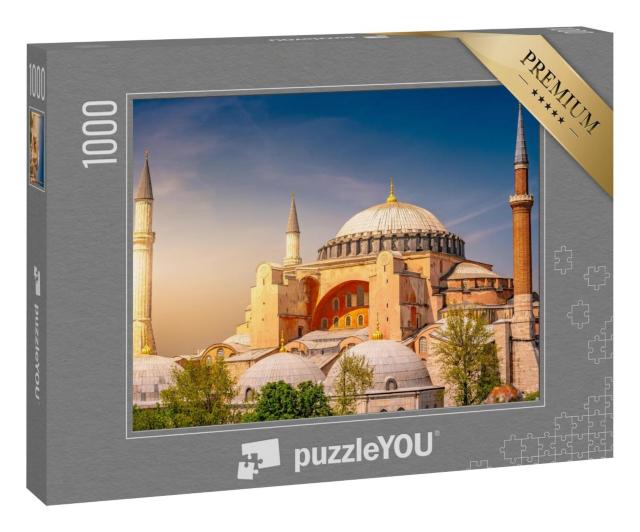 Puzzle 1000 Teile „Beeindruckende Hagia Sophia, berühmtes Wahrzeichen von Istanbul“