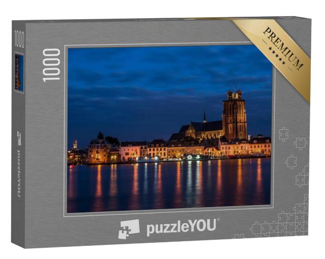 Puzzel 1000 stukjes „Skyline van de stad Dordrecht, Nederland“