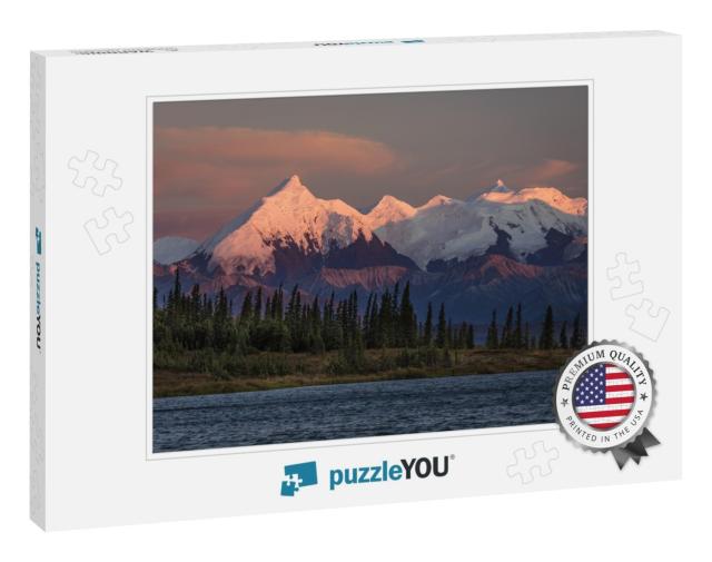 August 29, 2016 - Sunset on Mount Denali Previously Known... Jigsaw Puzzle