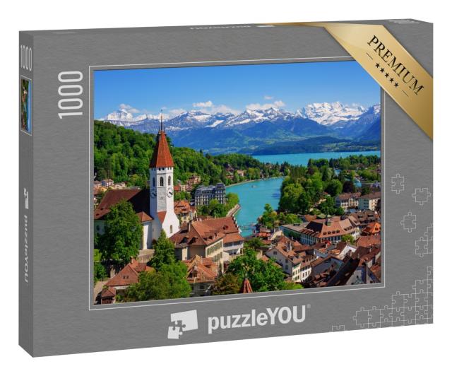 Puzzle 1000 Teile „Malerische Stadt Thun am Thunersee, Kanton Bern, Schweiz“