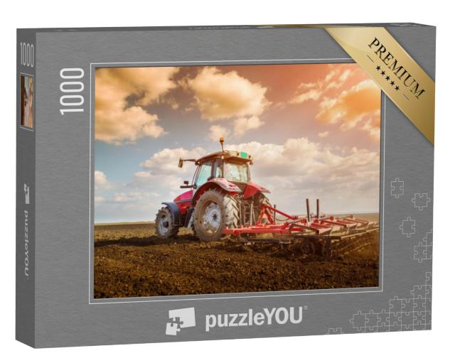 Puzzel 1000 stukjes „Grondbewerking met zaaibed cultivator“