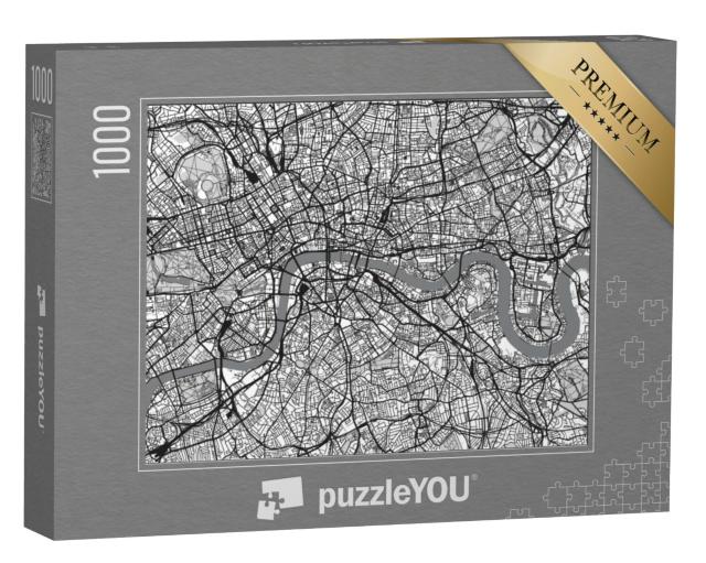 Puzzel 1000 stukjes „Stadsplattegrond van Londen“