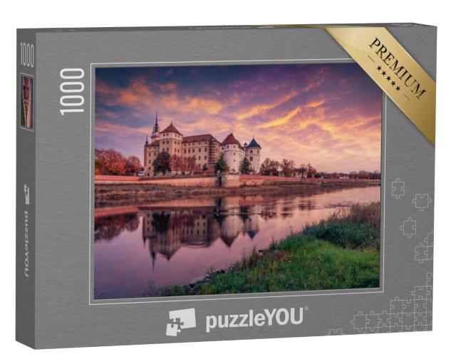 Puzzel 1000 stukjes „Kasteel Hartenfels aan de oever van de Elbe, Torgau, Saksen“