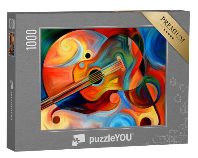 Puzzel 1000 stukjes „Abstract schilderen: muziek en ritme“