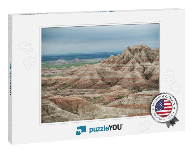 Layered Hills in the Badlands National Park... Jigsaw Puzzle