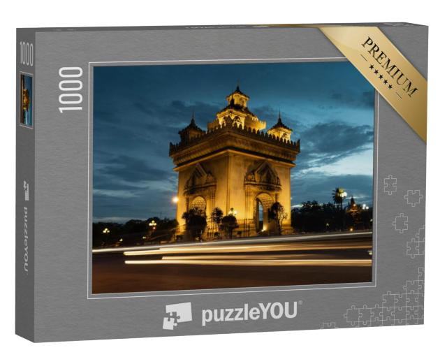 Puzzel 1000 stukjes „Patuxai Overwinningsmonument in Vientiane, hoofdstad van Laos“