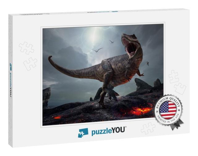 3D Rendering of the King of Dinosaurs, Tyrannosaurus Rex... Jigsaw Puzzle