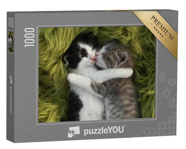 Puzzel 1000 stukjes „Twee knuffelkittens“