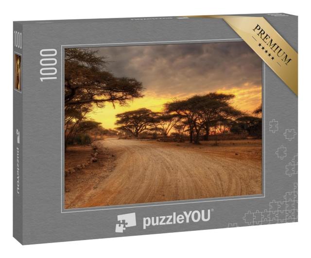 Puzzle 1000 Teile „Serengeti Nationalpark mit Wildtieren“